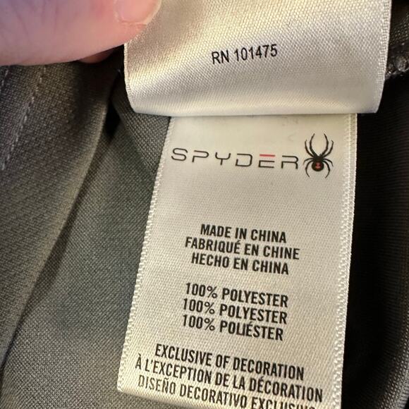 Spyder Gray Performance Wear Golf Polo Size XL Short Sleeve Embroidered Logo - Picture 8 of 10